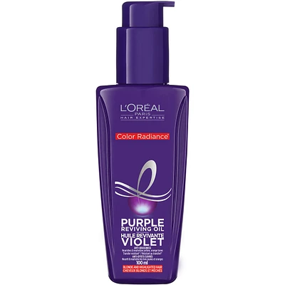 L'Oreal Paris Hair Expertise Color Radiance Purple Reviving Oil, For Bleached, Blonde, and Highlighted Hair, 100ml