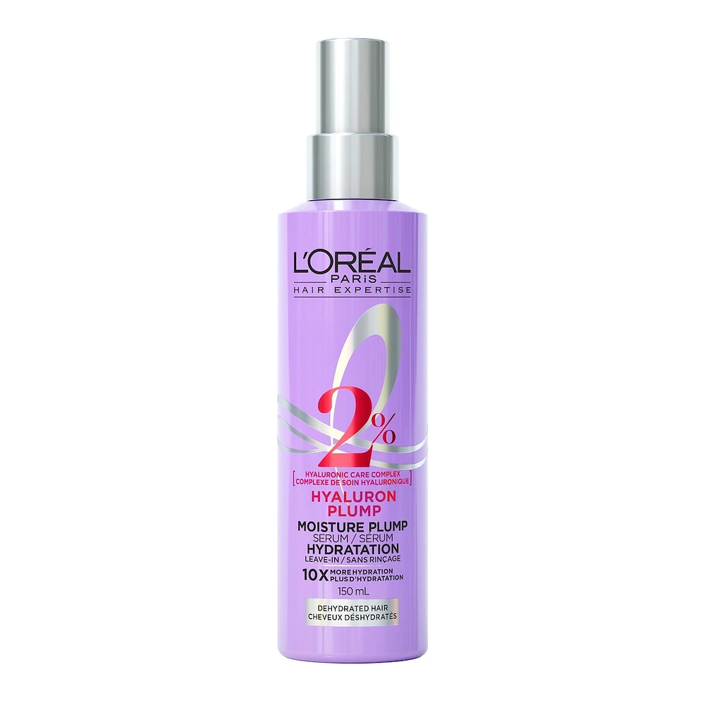 L'Oreal Paris Hair Expertise Hyaluron Plump 2% Moisture Plump Serum with Hyaluronic Acid for Dry Hair, Adds Moisture, For Hair Hydration, 150ml