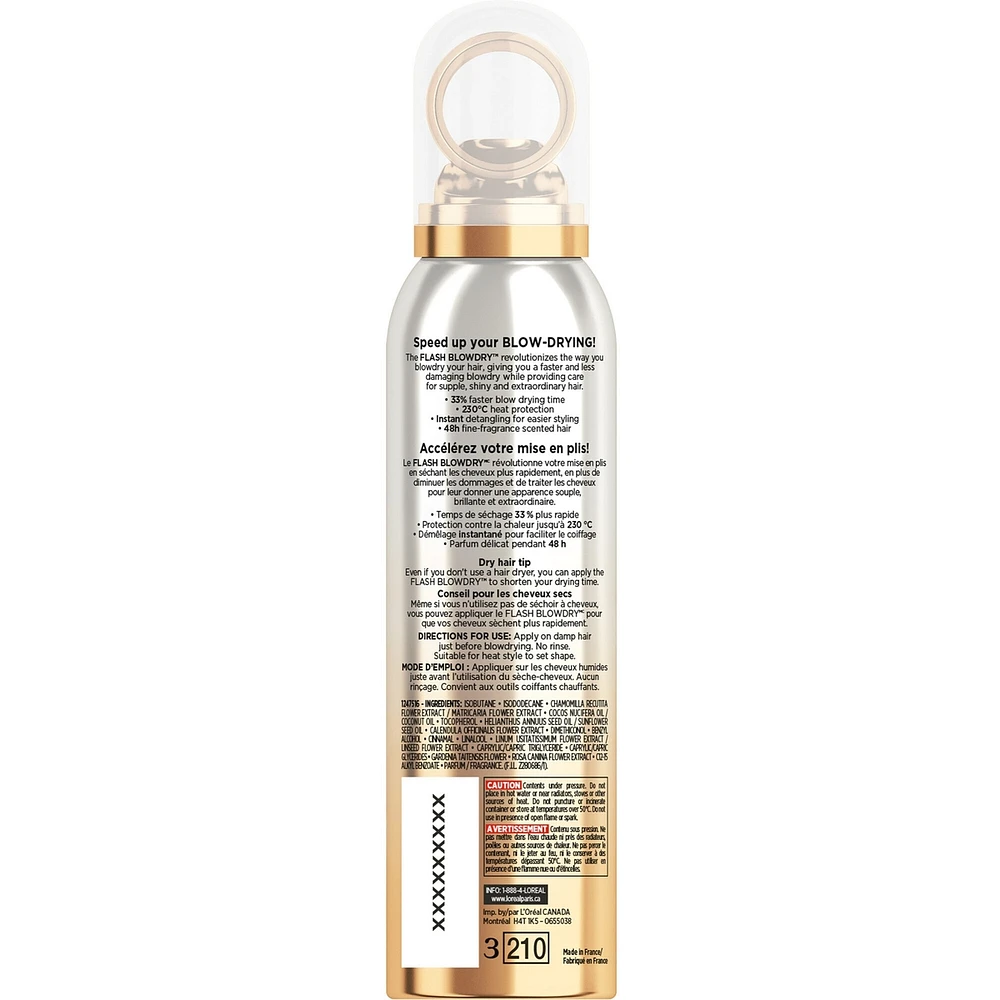 L'Oreal Paris Extraordinary Oil Flash BlowDry Leave-In Mist, With Precious Oils, heat protection, For Dry hair