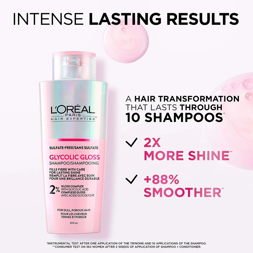 Shine Shampoo, Glycolic Gloss, Sulfate-free