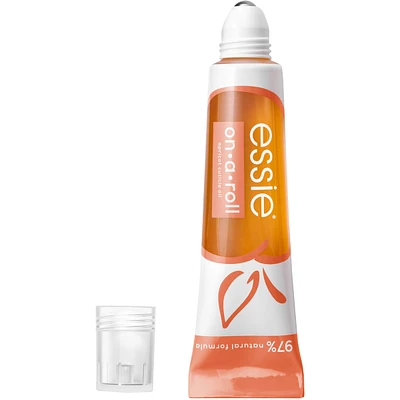 essie care on-a-roll apricot roller ball, 8-free vegan formula, conditions and hydrates nails, quick absorbing, 97% natural, on-the-go format, clear, 13.5 ml