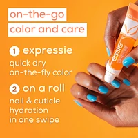 essie care on-a-roll apricot roller ball, 8-free vegan formula, conditions and hydrates nails, quick absorbing, 97% natural, on-the-go format, clear, 13.5 ml