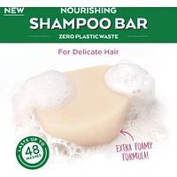 Garnier Whole Blends Oat Delicacy Softening Shampoo Bar for Delicate Hair, Zero Plastic Packaging, Preservative Free, Silicone Free, Soap & Dye Free, with Rice Cream and Oat Milk, 60G