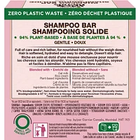 Garnier Whole Blends Oat Delicacy Softening Shampoo Bar for Delicate Hair, Zero Plastic Packaging, Preservative Free, Silicone Free, Soap & Dye Free, with Rice Cream and Oat Milk, 60G