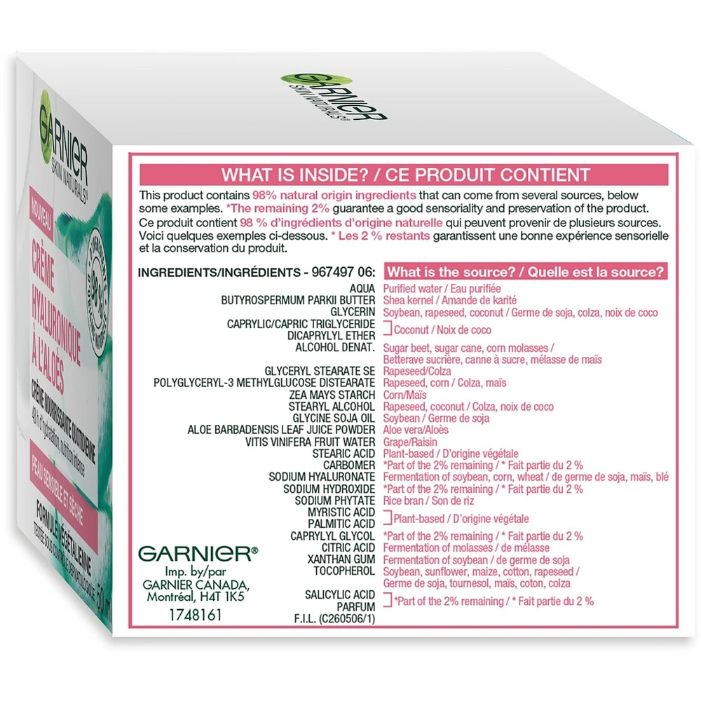 Skin Naturals Hyaluronic Aloe Cream
