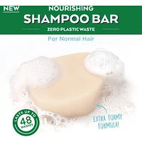 Garnier Whole Blends Coconut & Aloe Vera Hydrating Shampoo Bar for Normal Hair, Zero Plastic Packaging, Sulfate Free, Preservative Free, Silicone Free, Soap & Dye Free, with Coconut oil and Organic Aloe Vera, 60G