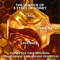 Honey Treasures Hair Mask for Damaged Hair, 50% Less Hair Cracks, 10x Less Breakage, 2x Less Split Ends, 1-Minute Application