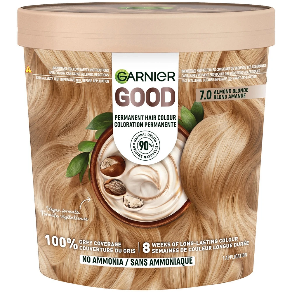 GOOD, Permanent Hair Dye, 100% Grey Coverage, No Ammonia