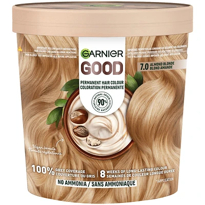 GOOD, Permanent Hair Dye, 100% Grey Coverage, No Ammonia