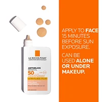 Anthelios Mineral Tinted Ultra-Fluid Face Sunscreen Lotion SPF50 For Sensitive Skin