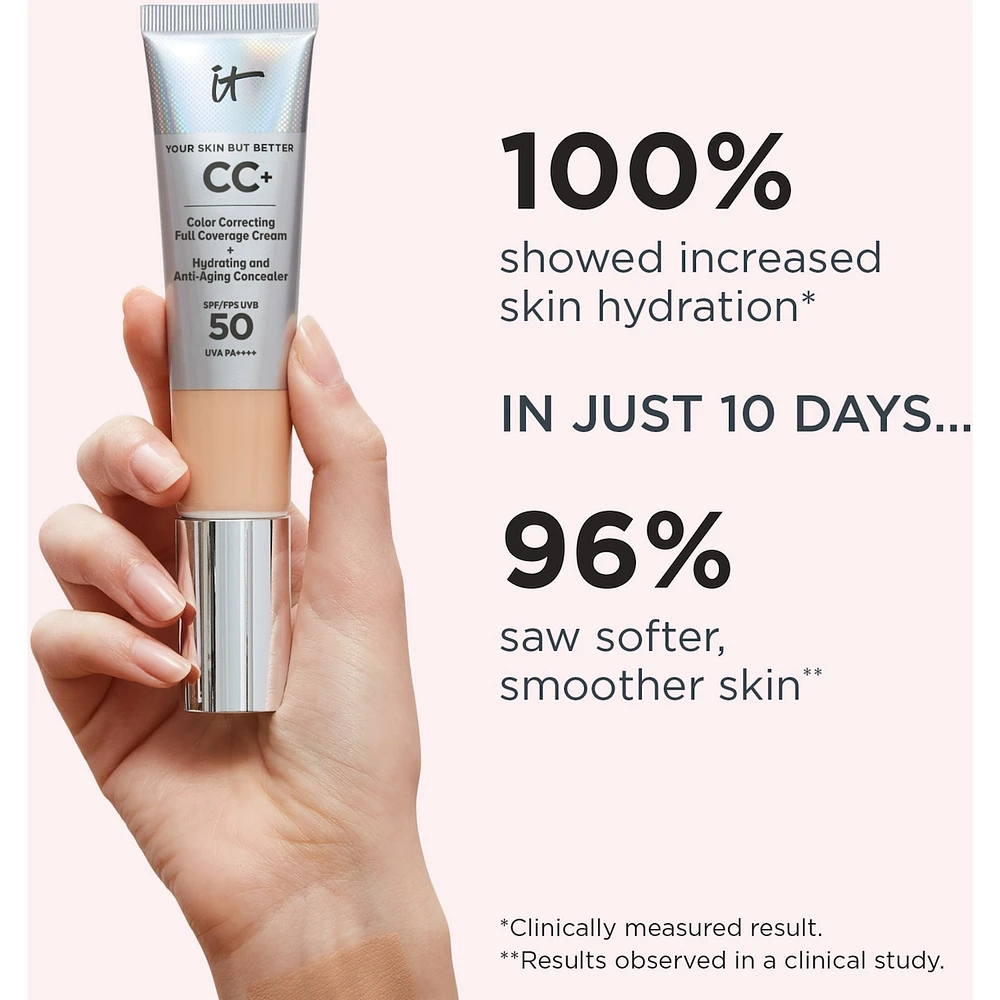 CC Cream Foundation with SPF 50+, Anti-Aging, Full Coverage, Your Skin But Better™