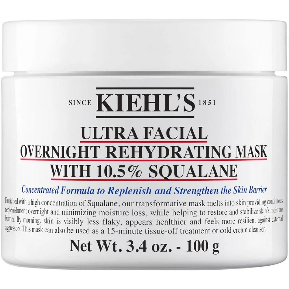Ultra Facial Overnight Rehydrating Mask with 10.5% Squalane for sensitive skin