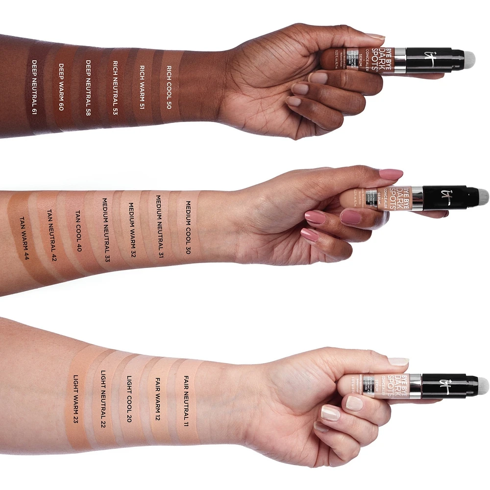 Bye Dark Spots Concealer + Serum with 2% Niacinamide

INSTANT NATURAL COVERAGE CLINICALLY FADES DRAK SPOTS*