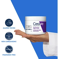 Anti-Aging Night Cream With Hyaluronic Acid and 3 Ceramides & Niacinamide , Fragrance Free
