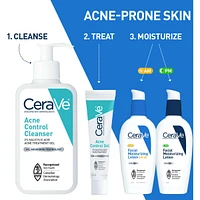 Nettoyant concentré contre l'acné CeraVe | Nettoyant visage à 2% d'acide salicylique avec argile purifiante pour peaux grasses et points noirs | Sans parfum