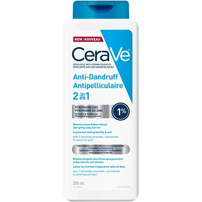 CeraVe 2-in-1 Anti-Dandruff Hydrating Shampoo and Conditioner