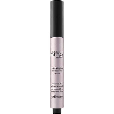 ultimate miracle worker fix, lip serum stick plump & smooth, increases lip volume, reduces fine lines & wrinkles