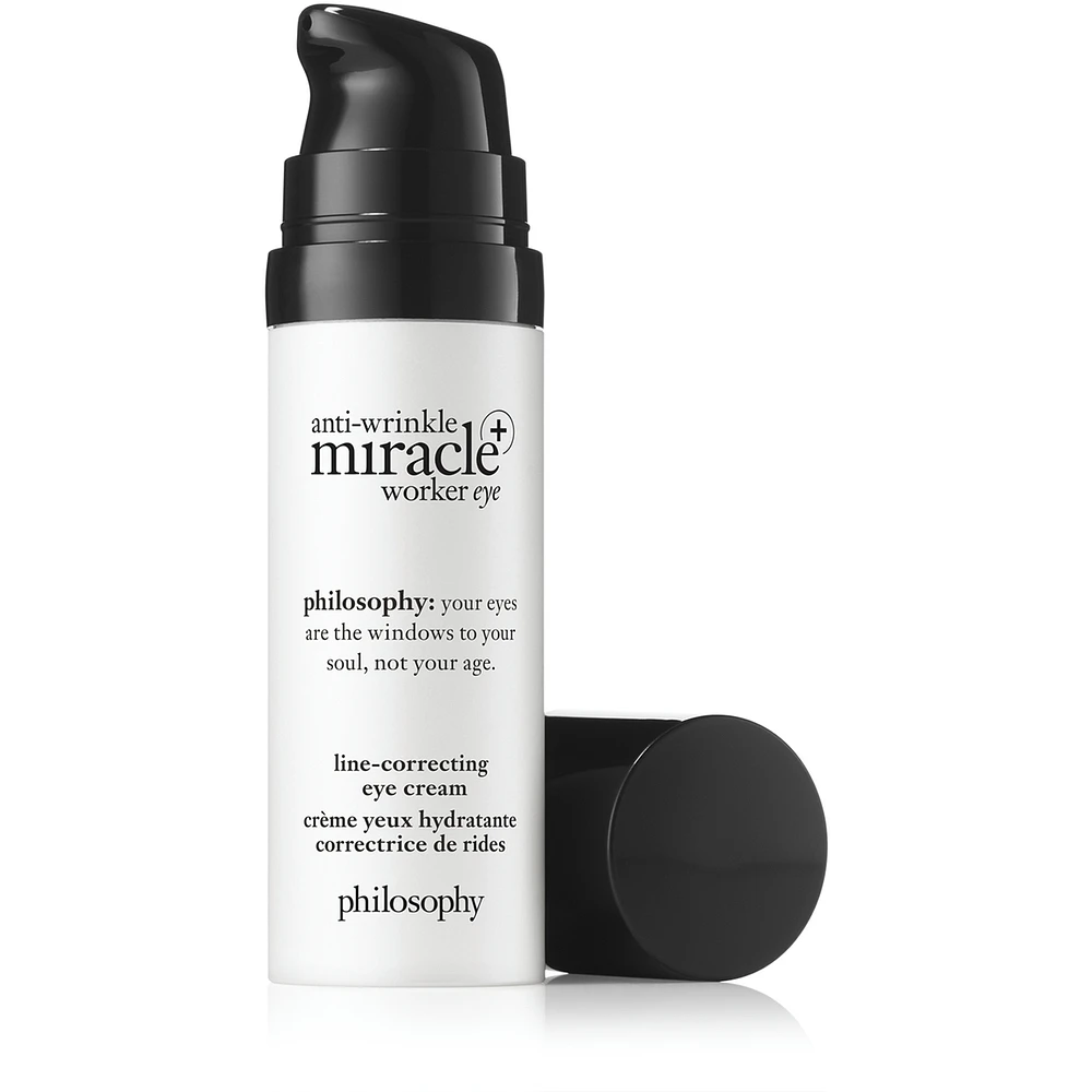 anti wrinkle miracle worker+ line correcting eye cream with vitamin C, smoothes & brightens dark circles