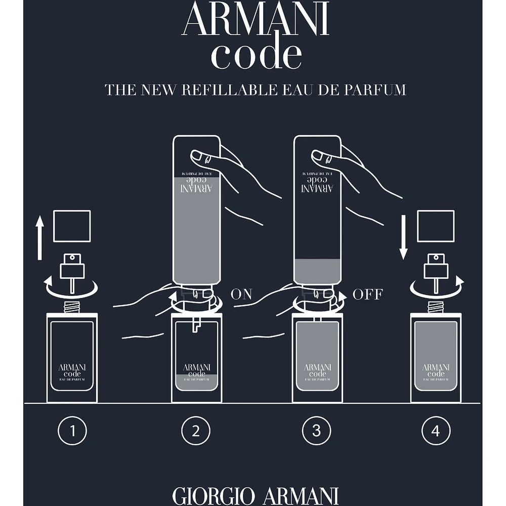 Refill for Armani Code Eau de Parfum Fougère Ambery Men's Fragrance