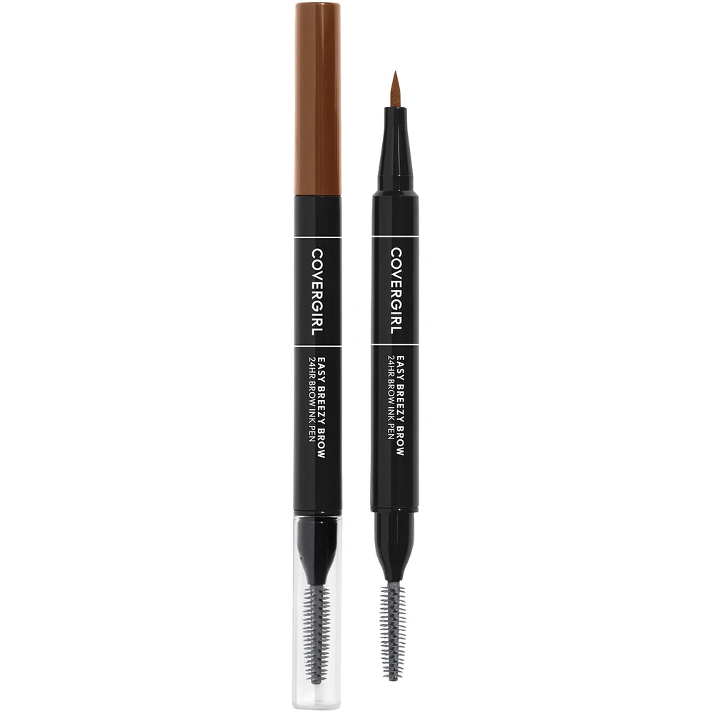 Easy Breezy Brow 24HR Ink Pen™, dual applicator, ultra-precise felt-tip, spoolie comb, water-resistant, lightweight, 100% Cruelty-Free