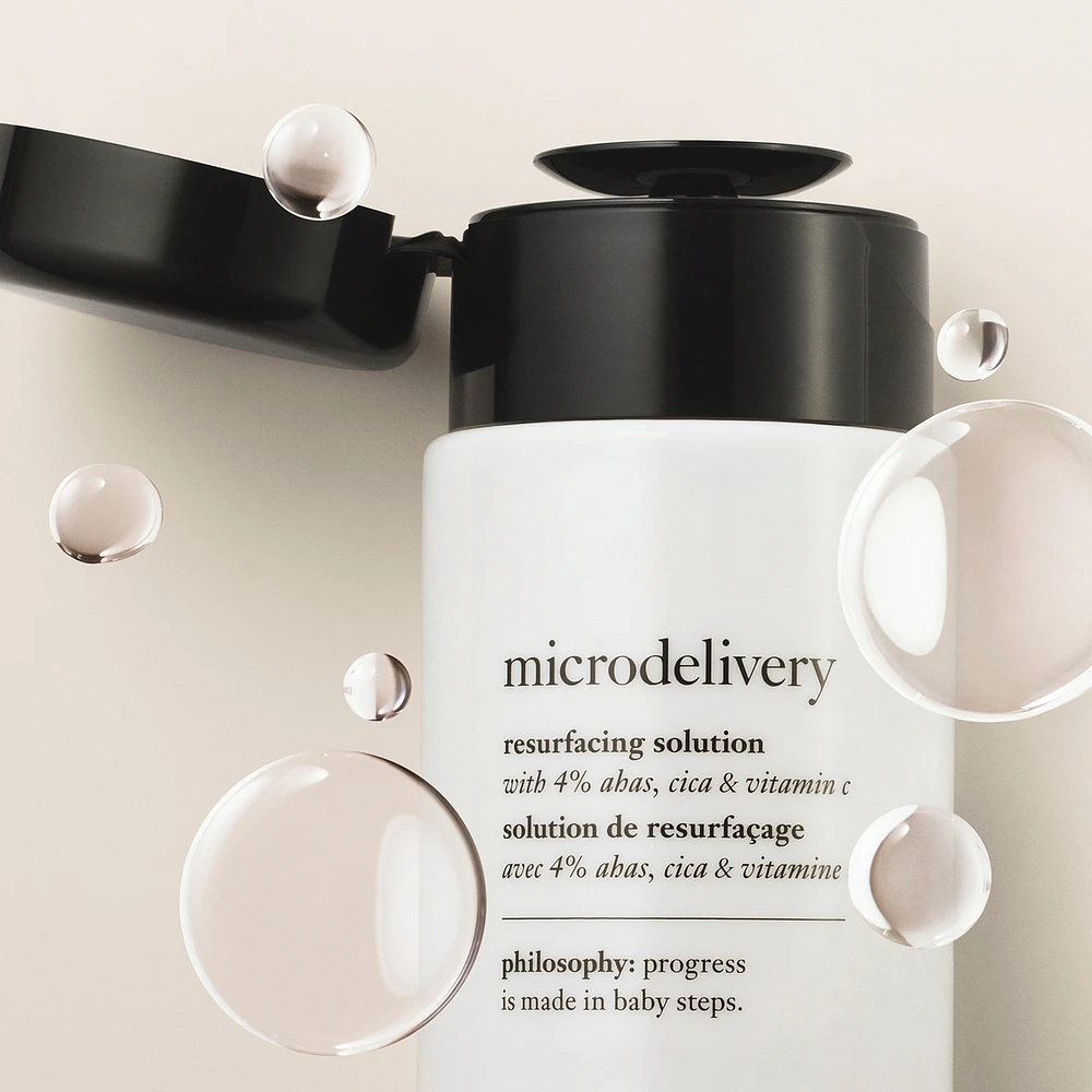 microdelivery resurfacing solution with 4% ahas, cica & vitamin c