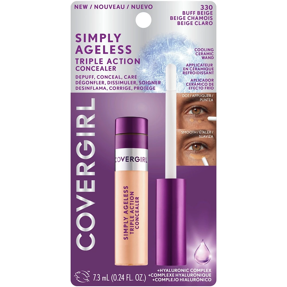 Simply Ageless Triple Action Concealer Infused with Hyaluronic Complex, Vitamin C & Niacinamide