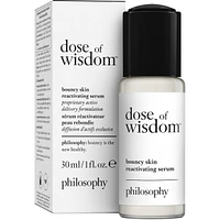 dose of wisdom™ bouncy skin reactivating serum in-depth hydration and collagen support loaded with oxygen, vitamin C hyaluronic acid