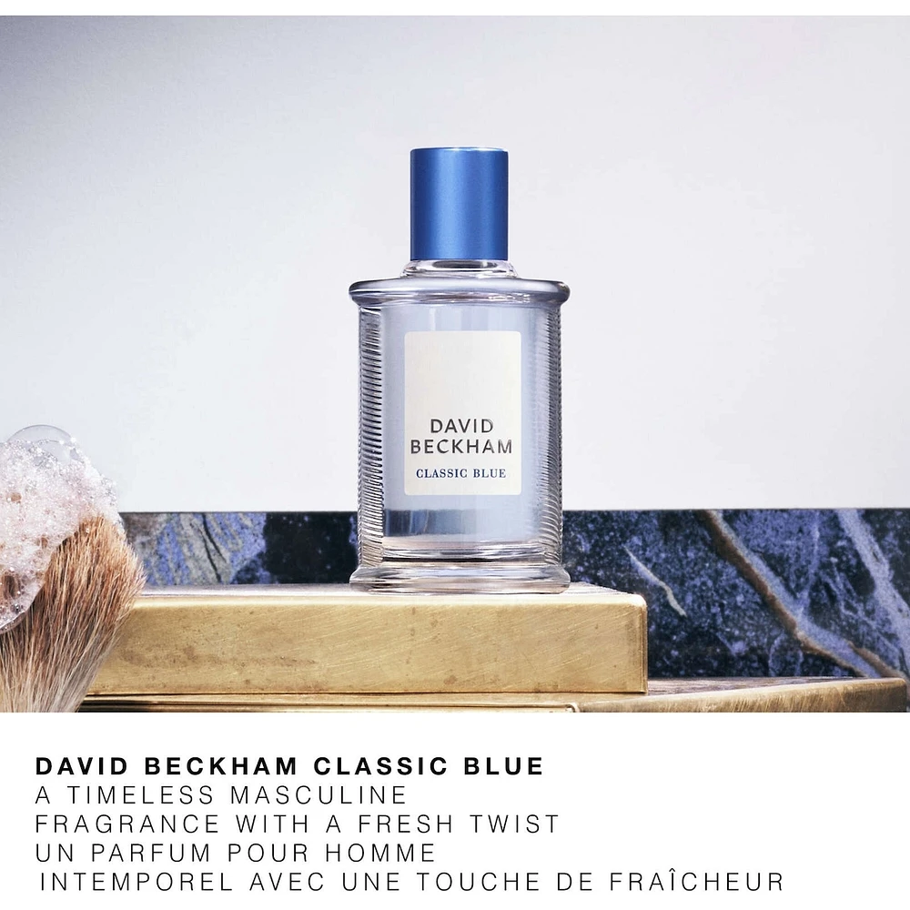 Classic Blue Eau de Toilette For Him - Men's Fragrance, David Beckham Fragrance, Citrusy, Woody Scent
