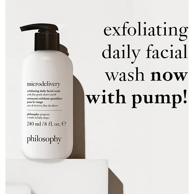 microdelivery exfoliating daily facial wash