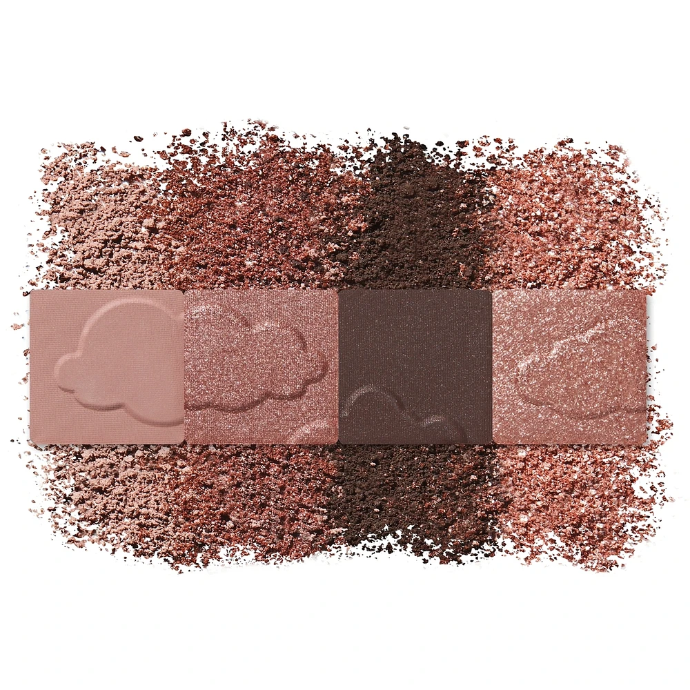 Clean Fresh Colour Quad, and vegan formula without talc, mineral oil, paraben fragrance, highly pigmented eyeshadow