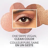 Clean Fresh Colour Quad, and vegan formula without talc, mineral oil, paraben fragrance, highly pigmented eyeshadow
