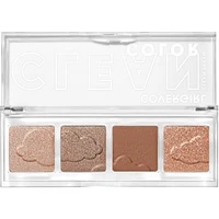 Clean Fresh Colour Quad, and vegan formula without talc, mineral oil, paraben fragrance, highly pigmented eyeshadow