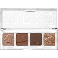 Clean Fresh Colour Quad, and vegan formula without talc, mineral oil, paraben fragrance, highly pigmented eyeshadow