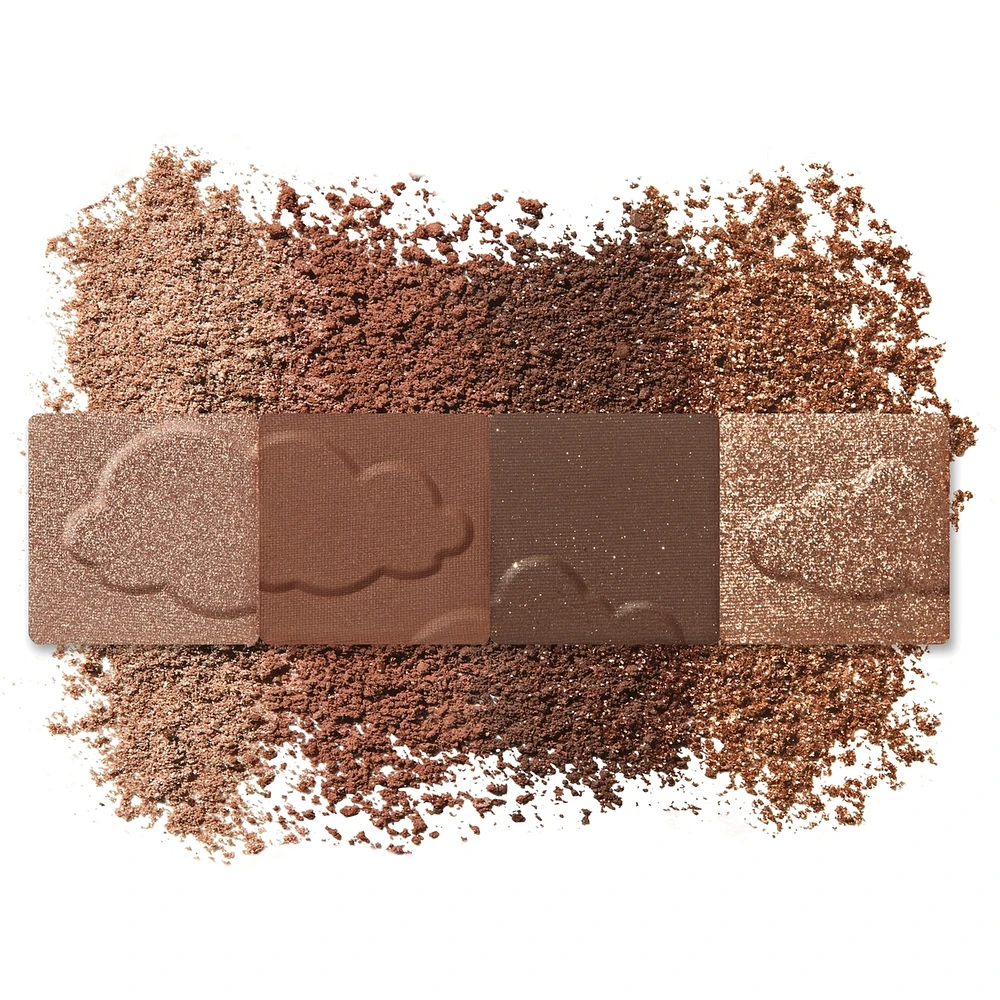 Clean Fresh Colour Quad, and vegan formula without talc, mineral oil, paraben fragrance, highly pigmented eyeshadow