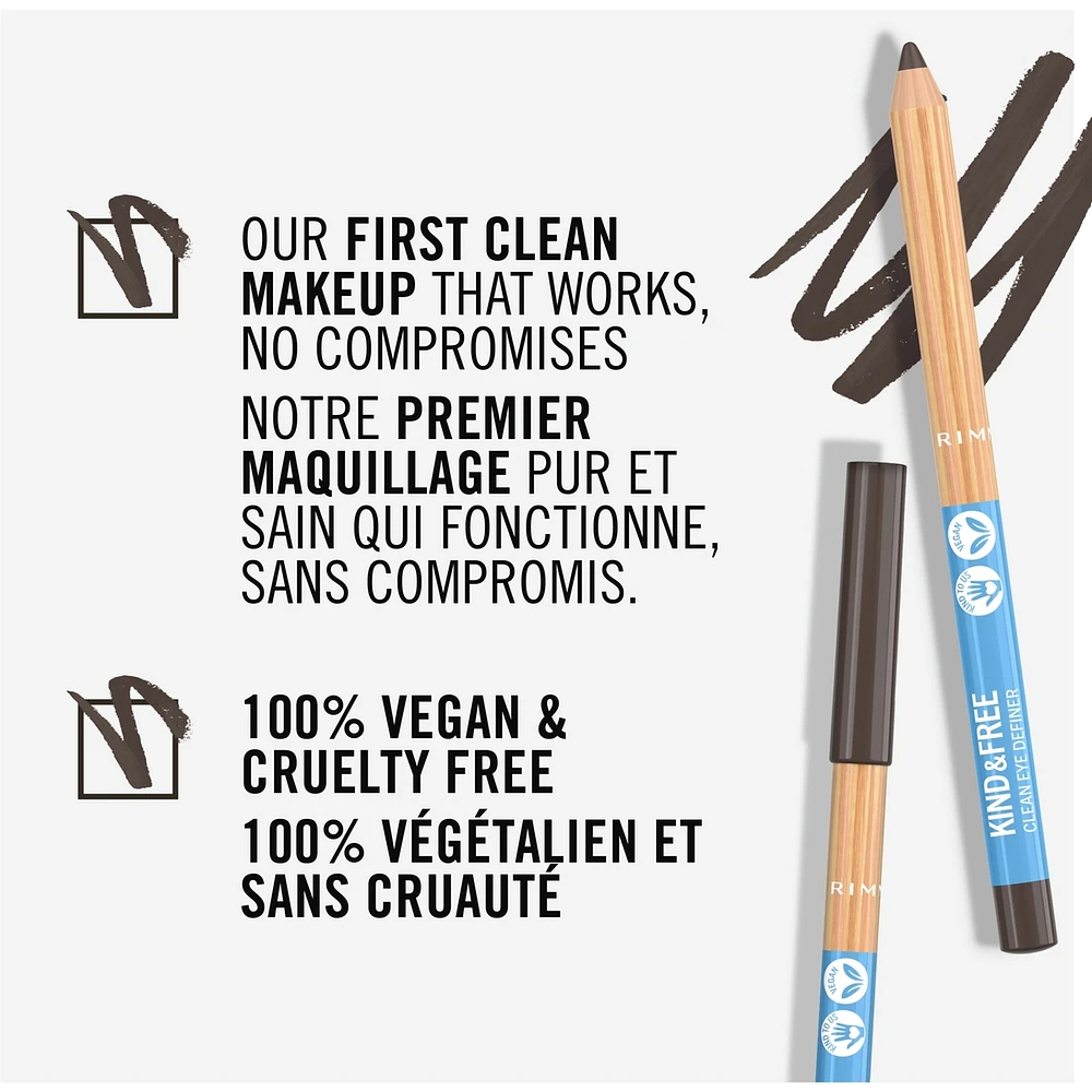 KIND & FREE™ Eye Definer, 100% vegan, ultra-Creamy, buttery texture, intense pigmentation, lasts up to 12 hours