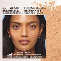 Clean Invisible Loose Powder, 100% natural origin pigments & only 15 essential non-clogging ingredients, lightweight, breathable formula