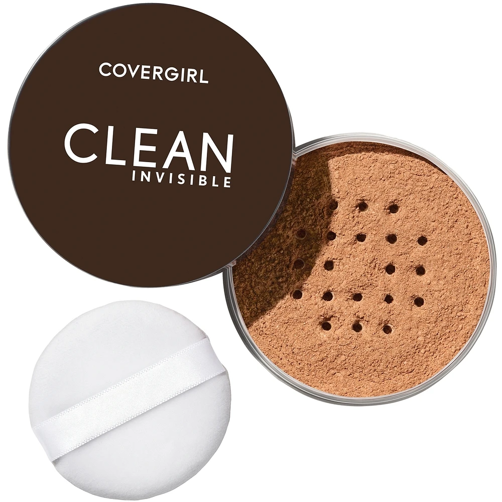 Clean Invisible Loose Powder, 100% natural origin pigments & only 15 essential non-clogging ingredients, lightweight, breathable formula