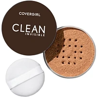 Clean Invisible Loose Powder, 100% natural origin pigments & only 15 essential non-clogging ingredients, lightweight, breathable formula