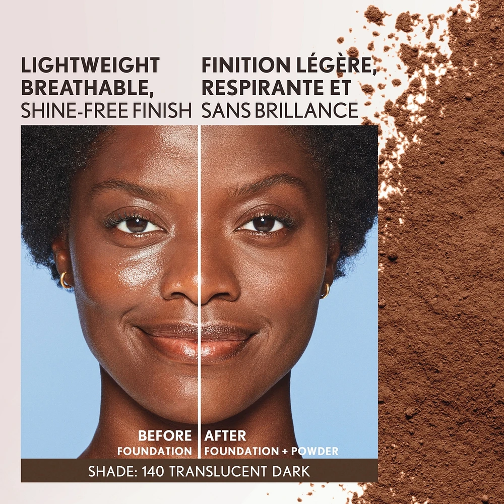 Clean Invisible Loose Powder, 100% natural origin pigments & only 15 essential non-clogging ingredients, lightweight, breathable formula
