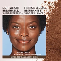 Clean Invisible Loose Powder, 100% natural origin pigments & only 15 essential non-clogging ingredients, lightweight, breathable formula
