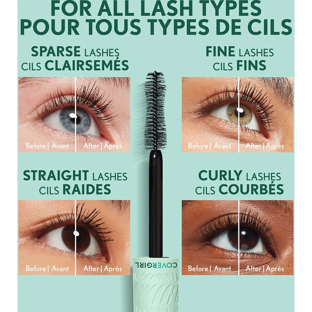 Lash Blast Cleantopia Mascara, clean Volumizing plant-powered vegan Formula, Conditions Lashes