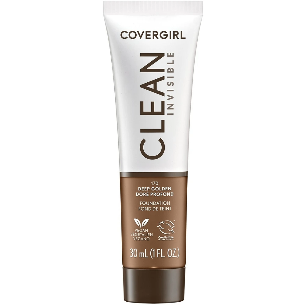 Clean Invisible, Foundation, Blendable Formula, Buildable Coverage, Lightweight, Natural Finish, Non-Comedogenic