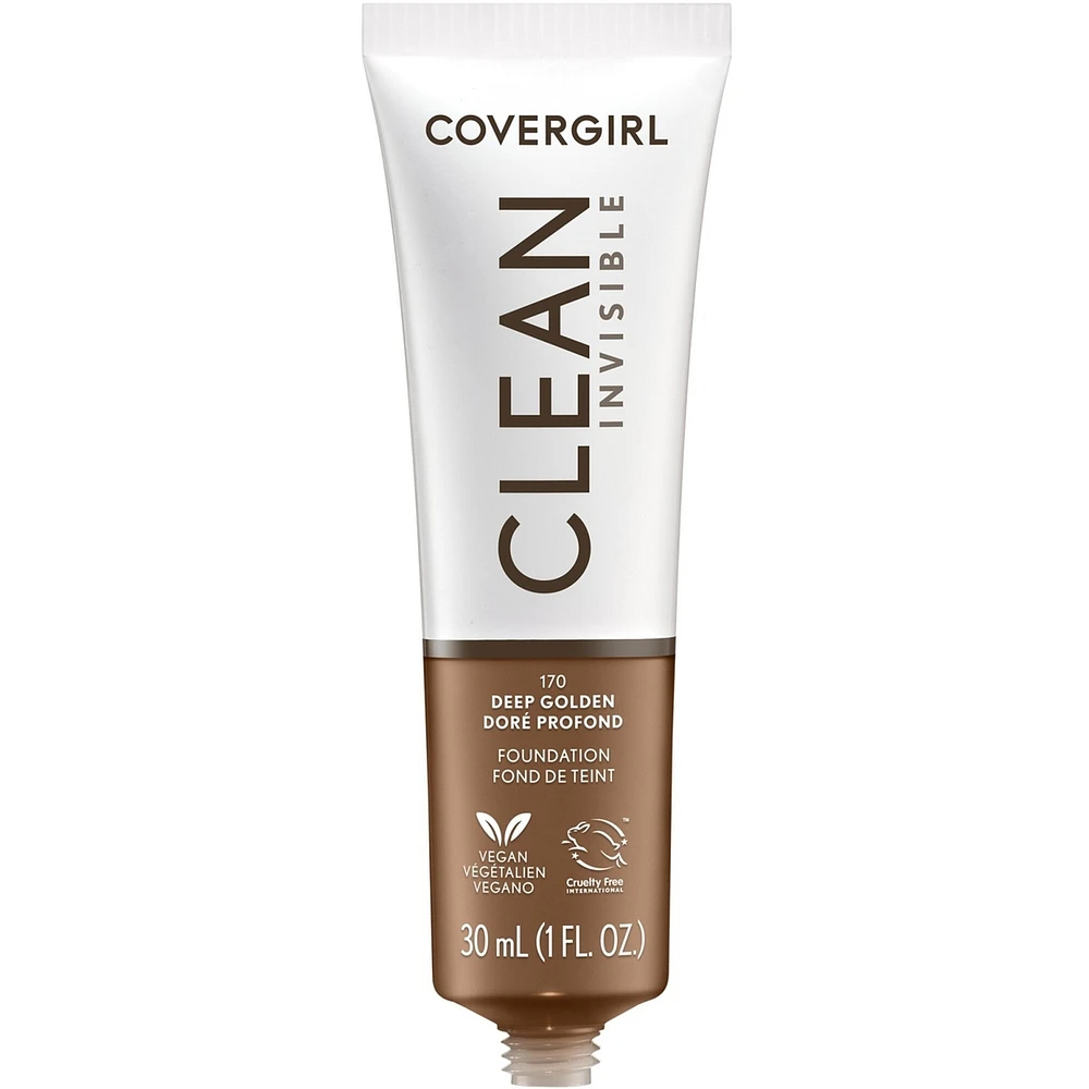Clean Invisible, Foundation, Blendable Formula, Buildable Coverage, Lightweight, Natural Finish, Non-Comedogenic