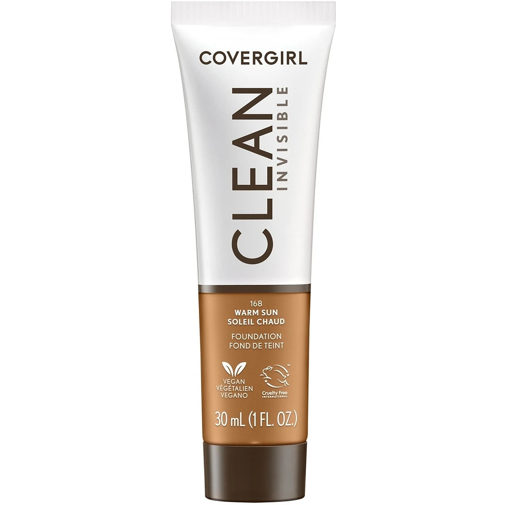 Clean Invisible, Foundation, Blendable Formula, Buildable Coverage, Lightweight, Natural Finish, Non-Comedogenic