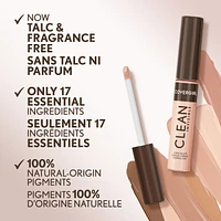 Clean Invisible Concealer, Lightweight, Hydrating, Vegan Formula made with 100% natural-origin pigments for a natural finish