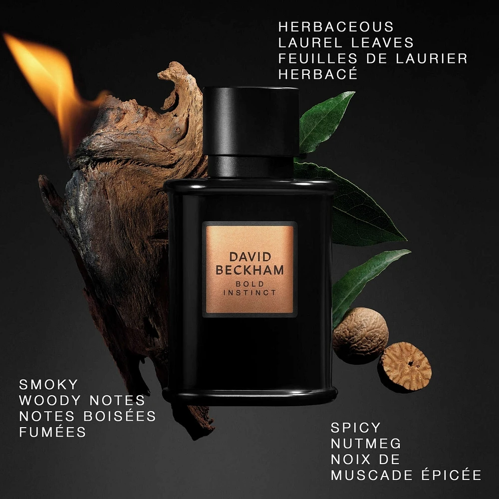 Bold Instinct Eau de Parfum for Men, Woody Aromatic Perfume, Sophisticated Scent, Striking Opaque Black Bottle
