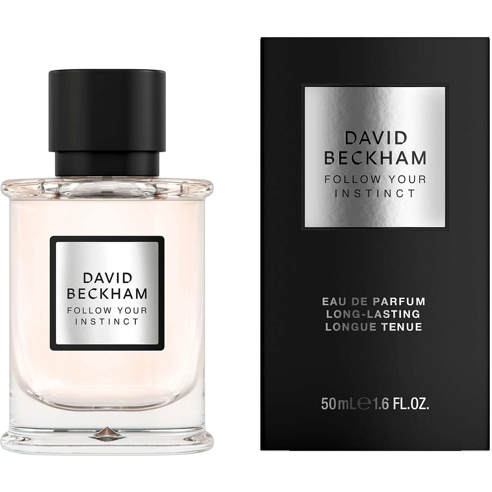 Follow Your Instinct Eau de Parfum for Men, Fougère Woody David Beckham Perfume, Long-Lasting Fragrance, Elegant Bottle