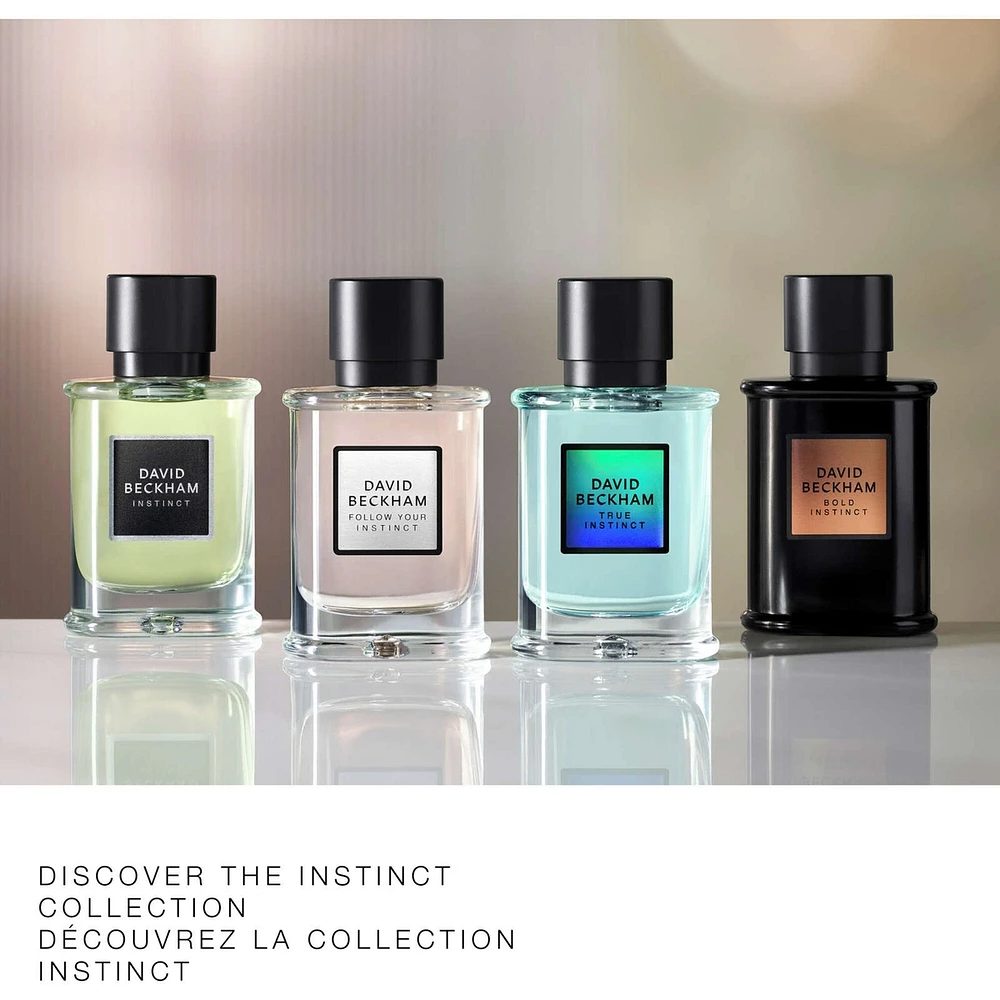 Follow Your Instinct Eau de Parfum for Men, Fougère Woody David Beckham Perfume, Long-Lasting Fragrance, Elegant Bottle