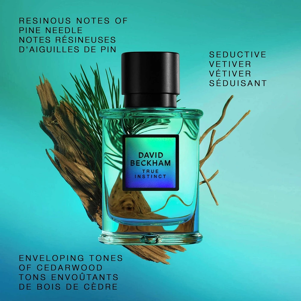 True Instinct Eau de Parfum for Men, Woody Ambery Perfume, Seductive Scent, Elegant Bottle
