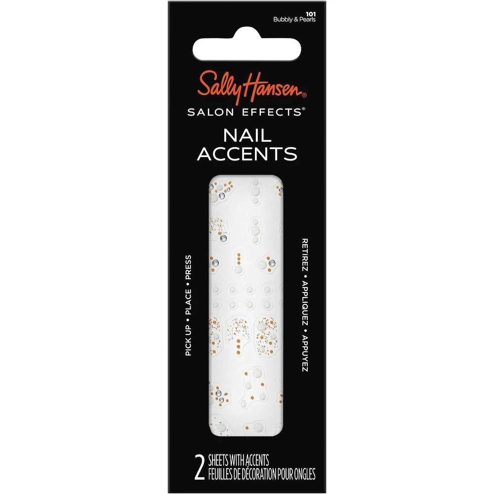 Salon Effects Nail Accents, Art Decals, Easy to Use, No Commitment, Use On Polish or Bare Nails, Mix and Match Different Styles